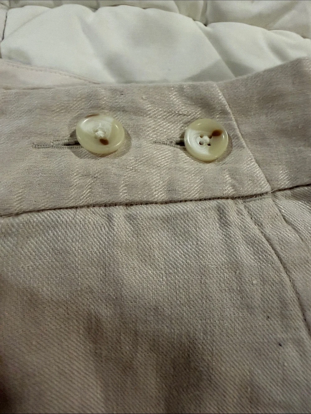 Light Beige Linen Capri Pants Size 12
